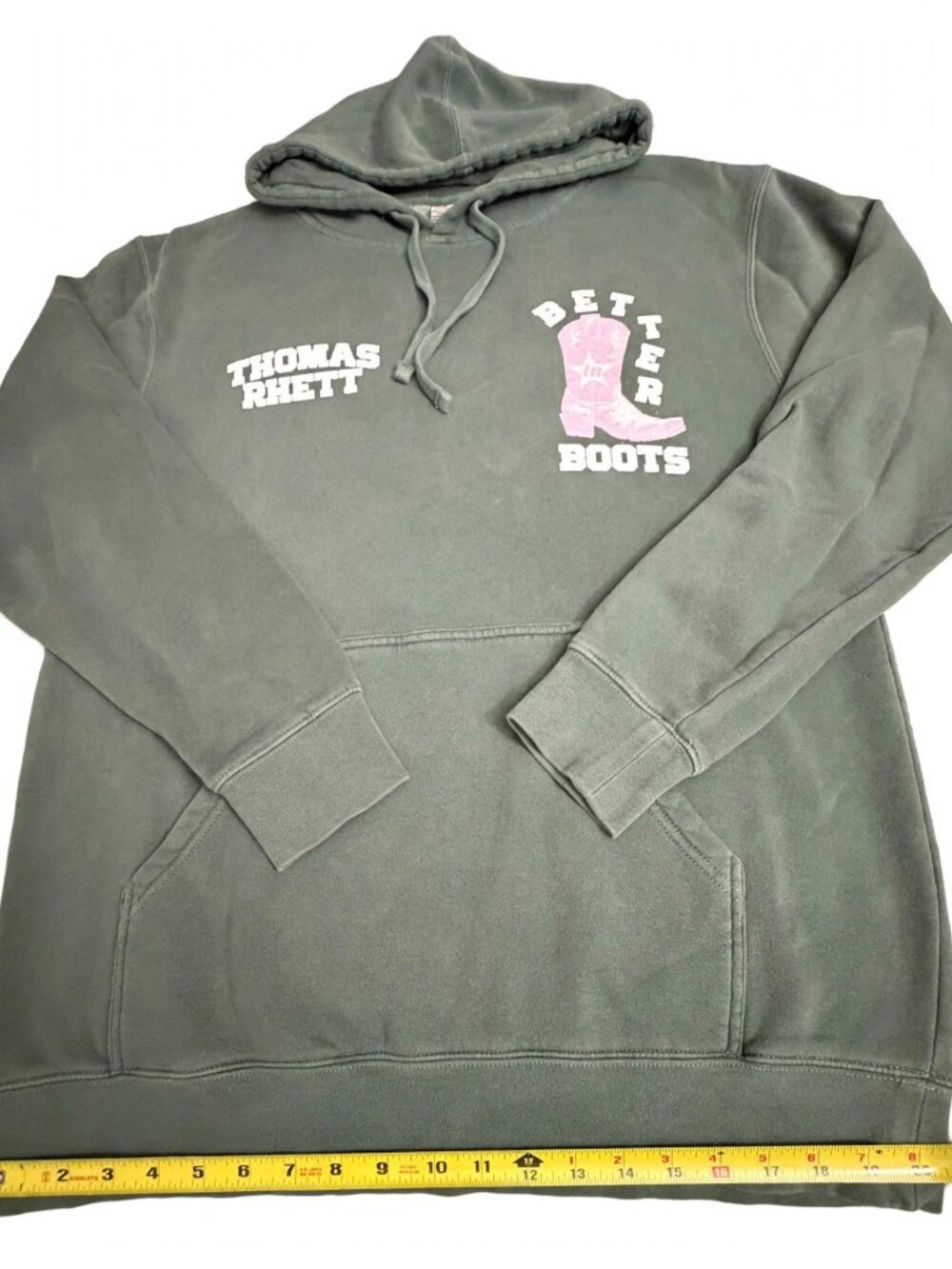 Thomas Rhett Better In Boots Hoodie L Sage Green 2025 Tour Concert Merch Country
